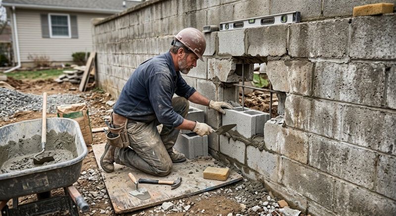 Block Wall Repair in Fort Rucker, AL