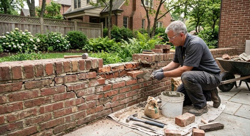 Brick Fence Repair in Dothan, AL