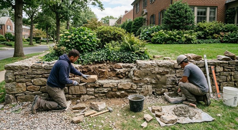 Stone Wall Repair in Headland, AL
